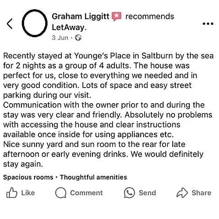 Letaway - Yonge's Place * Saltburn-by-the-Sea